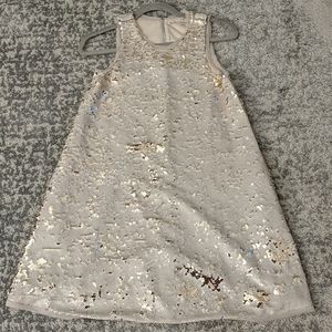 White/Gold Reversible Sequin Dress